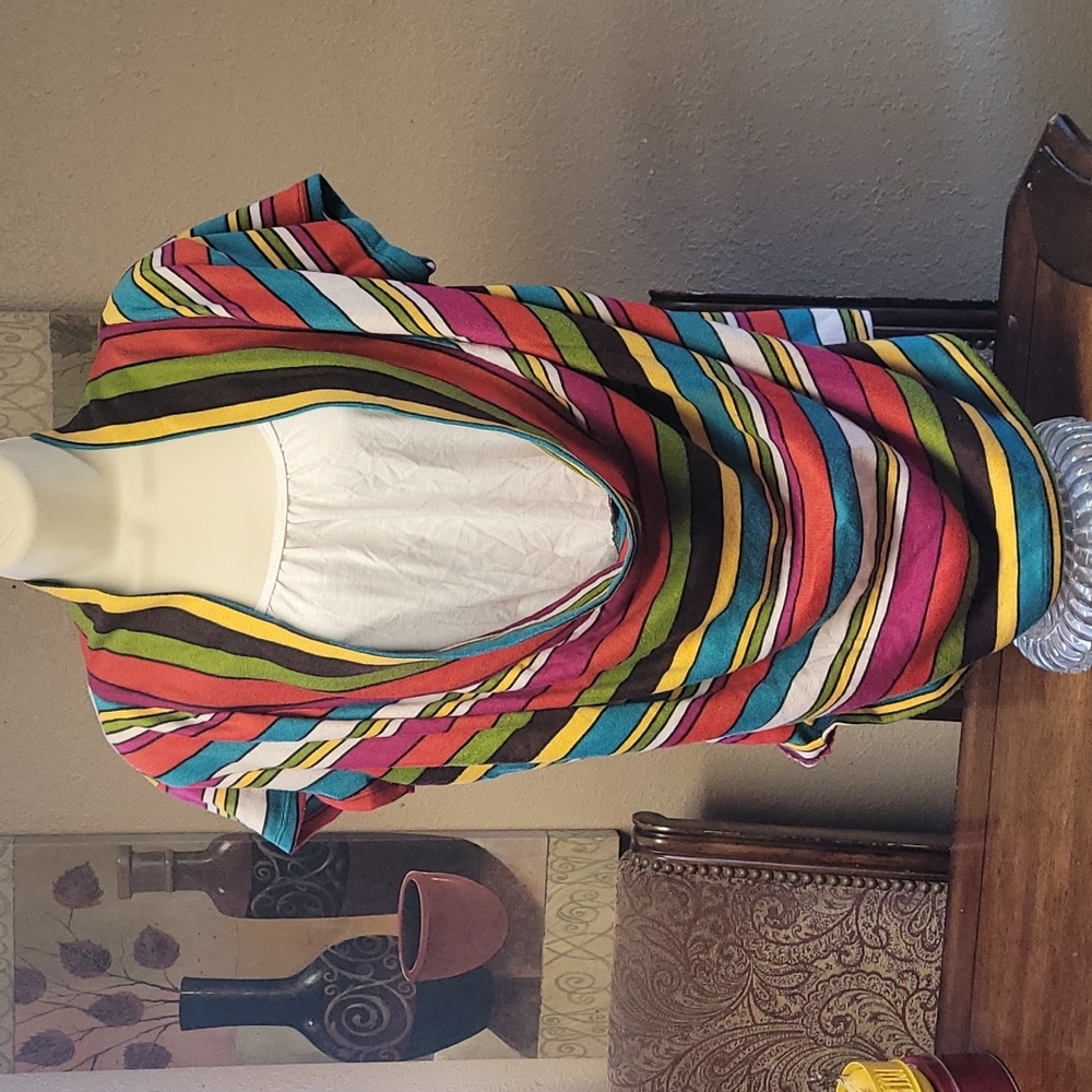 Mix & Co Drapey Striped Blouse Women s Plus Size 1x